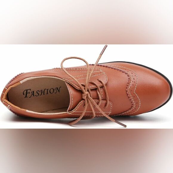 (51-2968) DADAWEN Women's Classic  Mid-Heel Square Toe Oxfords Sz 40 (9.5) - Picture 12 of 14